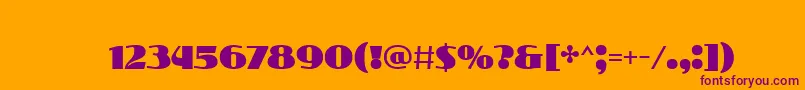 PostermanRetro Font – Purple Fonts on Orange Background