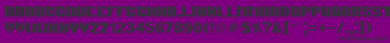 Шрифт DsMetro – чёрные шрифты на фиолетовом фоне