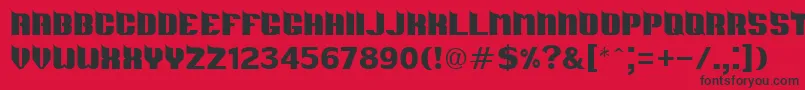 DsMetro Font – Black Fonts on Red Background