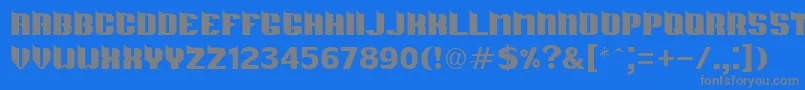 DsMetro-Schriftart – Graue Schriften auf blauem Hintergrund
