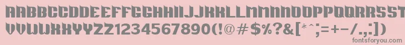 フォントDsMetro – ピンクの背景に灰色の文字