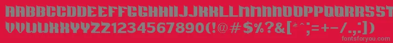 DsMetro Font – Gray Fonts on Red Background