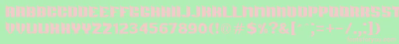 DsMetro Font – Pink Fonts on Green Background