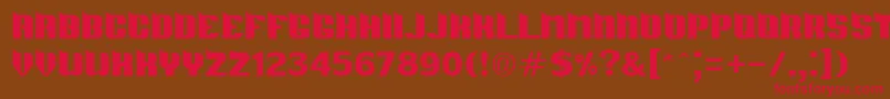 DsMetro Font – Red Fonts on Brown Background
