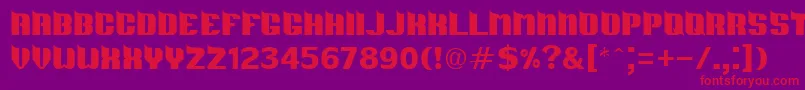 DsMetro Font – Red Fonts on Purple Background