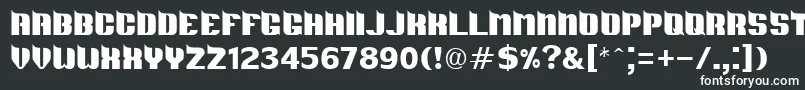 Шрифт DsMetro – белые шрифты на чёрном фоне