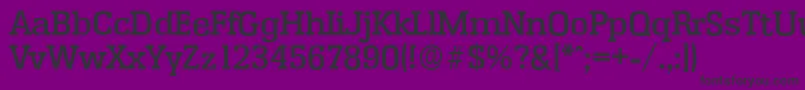 Шрифт EnschedeserialMediumRegular – чёрные шрифты на фиолетовом фоне
