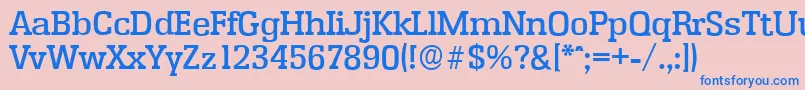 EnschedeserialMediumRegular Font – Blue Fonts on Pink Background