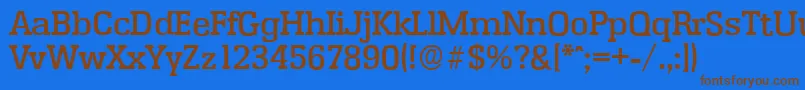 EnschedeserialMediumRegular Font – Brown Fonts on Blue Background