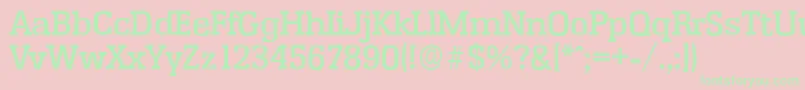 EnschedeserialMediumRegular Font – Green Fonts on Pink Background
