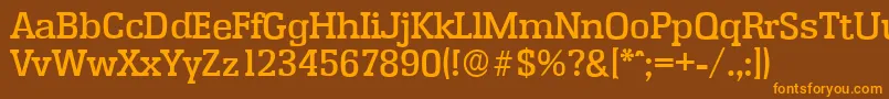 EnschedeserialMediumRegular Font – Orange Fonts on Brown Background
