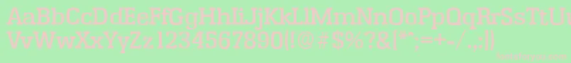 EnschedeserialMediumRegular Font – Pink Fonts on Green Background