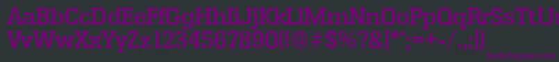 EnschedeserialMediumRegular Font – Purple Fonts on Black Background