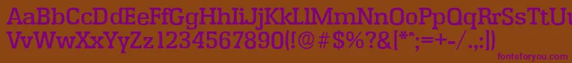 EnschedeserialMediumRegular Font – Purple Fonts on Brown Background