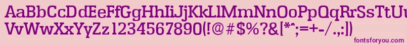 EnschedeserialMediumRegular Font – Purple Fonts on Pink Background