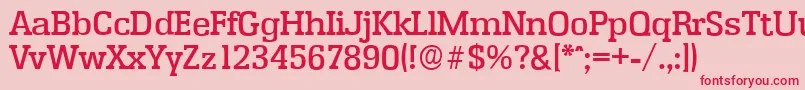 EnschedeserialMediumRegular Font – Red Fonts on Pink Background