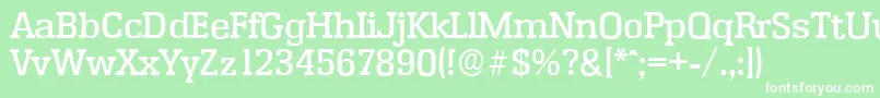 EnschedeserialMediumRegular Font – White Fonts on Green Background