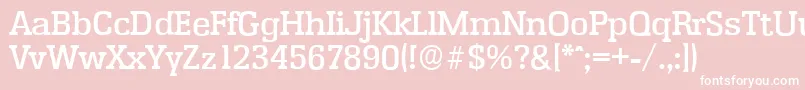 EnschedeserialMediumRegular Font – White Fonts on Pink Background