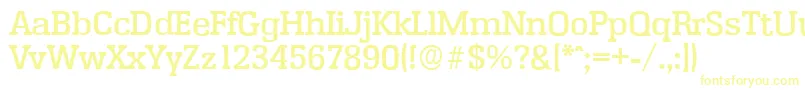 EnschedeserialMediumRegular Font – Yellow Fonts on White Background
