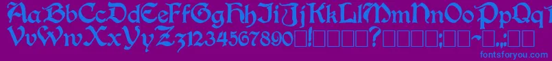 Boisterblack Font – Blue Fonts on Purple Background