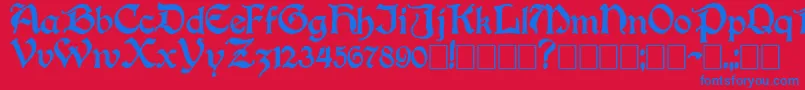 Boisterblack Font – Blue Fonts on Red Background