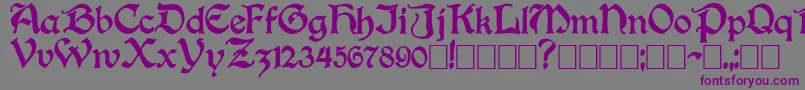 Boisterblack Font – Purple Fonts on Gray Background