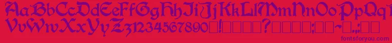 Boisterblack Font – Purple Fonts on Red Background