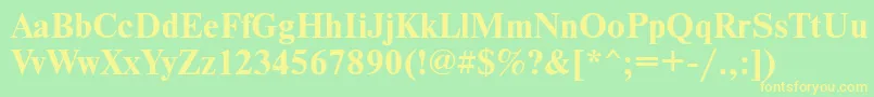 NewtonettBold Font – Yellow Fonts on Green Background