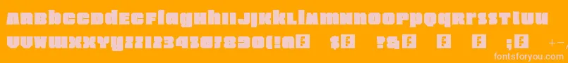 DmYes Font – Pink Fonts on Orange Background