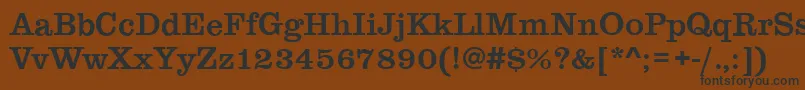 ClareMedium Font – Black Fonts on Brown Background