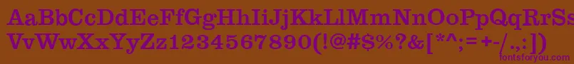 ClareMedium Font – Purple Fonts on Brown Background
