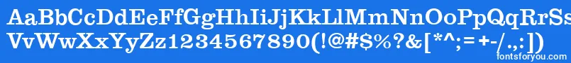 フォントClareMedium – 青い背景に白い文字