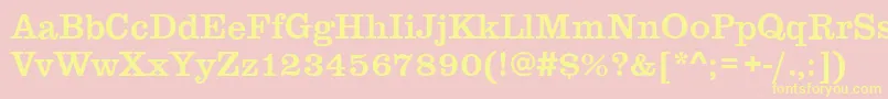 ClareMedium Font – Yellow Fonts on Pink Background