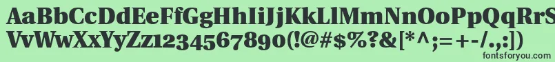 UtopiaBlackWithOldstyleFigures Font – Black Fonts on Green Background