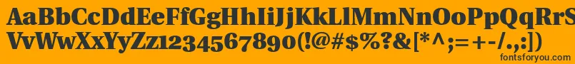 UtopiaBlackWithOldstyleFigures Font – Black Fonts on Orange Background