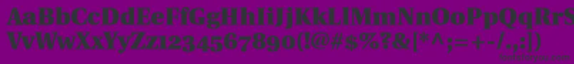 UtopiaBlackWithOldstyleFigures Font – Black Fonts on Purple Background