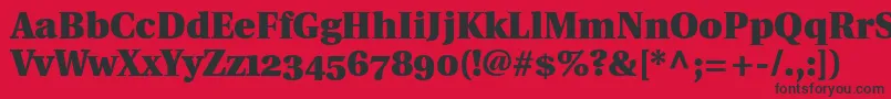 UtopiaBlackWithOldstyleFigures Font – Black Fonts on Red Background