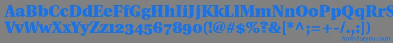UtopiaBlackWithOldstyleFigures Font – Blue Fonts on Gray Background