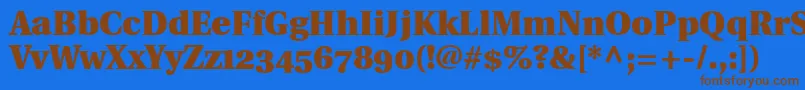 UtopiaBlackWithOldstyleFigures Font – Brown Fonts on Blue Background