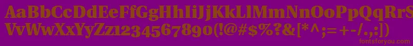 UtopiaBlackWithOldstyleFigures Font – Brown Fonts on Purple Background