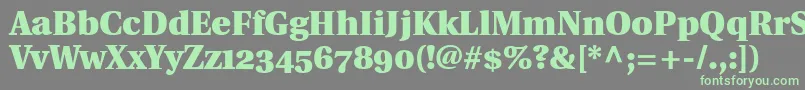 UtopiaBlackWithOldstyleFigures Font – Green Fonts on Gray Background