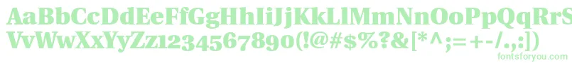 UtopiaBlackWithOldstyleFigures Font – Green Fonts on White Background