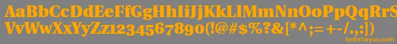 UtopiaBlackWithOldstyleFigures Font – Orange Fonts on Gray Background