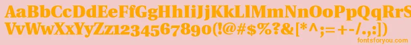 UtopiaBlackWithOldstyleFigures Font – Orange Fonts on Pink Background