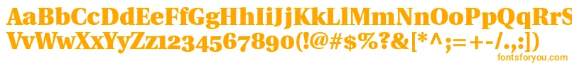 UtopiaBlackWithOldstyleFigures Font – Orange Fonts on White Background