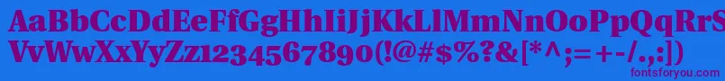 UtopiaBlackWithOldstyleFigures Font – Purple Fonts on Blue Background