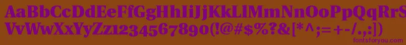 UtopiaBlackWithOldstyleFigures Font – Purple Fonts on Brown Background