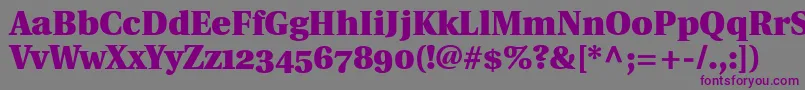 UtopiaBlackWithOldstyleFigures Font – Purple Fonts on Gray Background