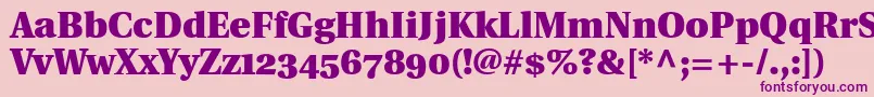 UtopiaBlackWithOldstyleFigures Font – Purple Fonts on Pink Background