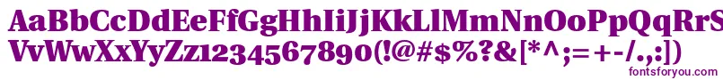 UtopiaBlackWithOldstyleFigures Font – Purple Fonts on White Background